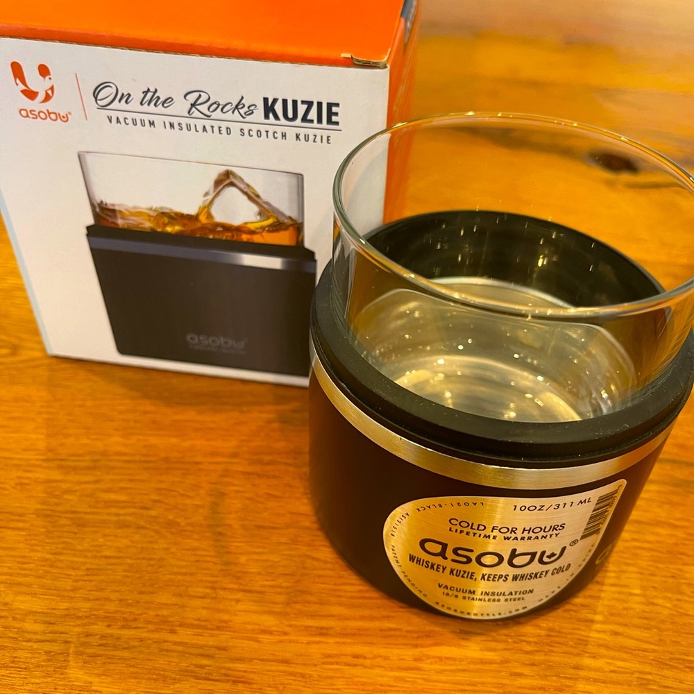 Asobu brand new ball glass kuzie cooler